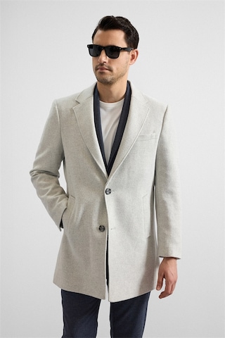 Süvari Gri Slim Mono Yaka Cepsiz Kaban Kb2010100321-s05 Gri