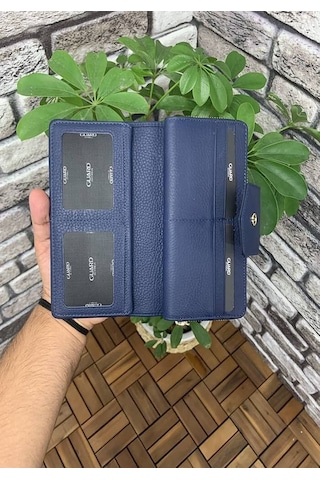 Guard Mat Lacivert Fermuarlı Ve Deri Patlı El Portföyü - Grd2403xw22286 Lacivert