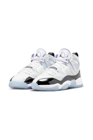 Nike Jordan Jumpman Two Trey Leather Unisex Basketball Shoes Hakiki Deri Basketbol Ayakkabısı Beyaz Beyaz