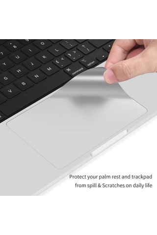 Codegen 14" Macbook Uyumlu Air M1 A2442 Silver Trackpad Koruyucu Sticker Etiket