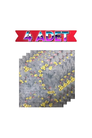4 Adet 70cmx77cm Kendinden Yapışkanlı Şeftali Duvar Paneli Kağıdı Sticker Ofis Salon Otel Nw131 Turkuaz