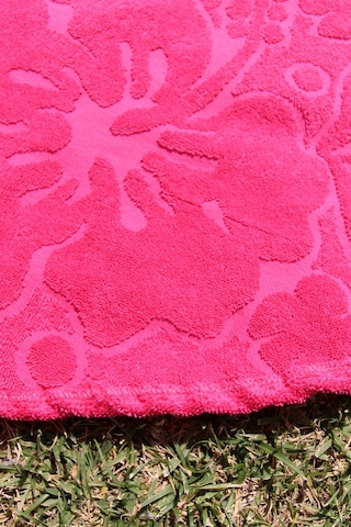 %100 Pamuk Outlet Yuvarlak Plaj Havlusu Pembe