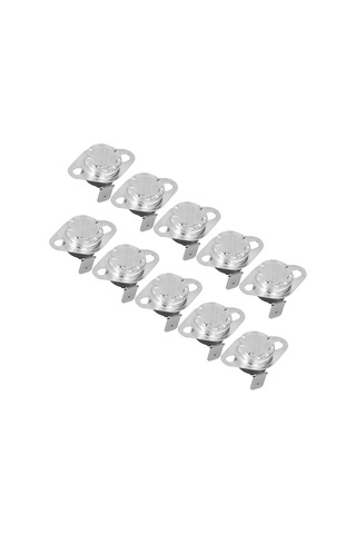 10 Adet Termostat Termal Anahtar Manuel Sıfırlama Bimetalik Çip Sıcaklık Kontrol Anahtarı 10a 250v 120