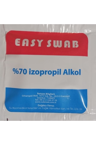 Alkollü Mendil %70 Ipa. Cilt Temizleme Mendili 100 Adet Kutulu