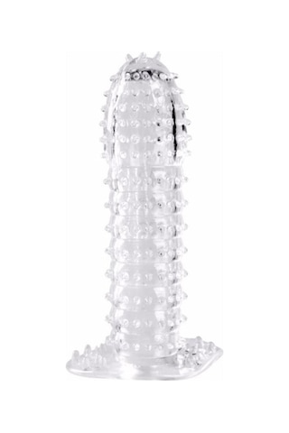 Truva Shop Criystal Sleeve Süper Kalite Silikon Penis Kılıfı Tırtıklı Uzatmalı