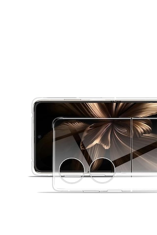 Huawei Pocket 2 Sert Kristal Kapak Kılıf-şeffaf Al3157