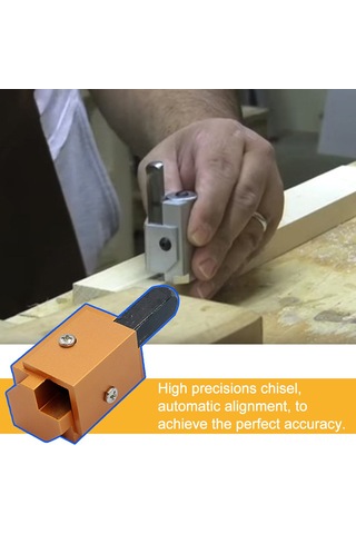 Mufunye Açıkça Köşe Oluşturucu Pervane Kilit Slotları İçin Ahşap Tasarım Aracı, Yüksek Hassasiyetli Alaşımlı Çelik, Otomatik Hizalama, Gümüş Gümüş