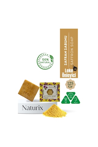 Naturix Safran Çiçeği Sabun 125 Gr Leke Önleyici, Onarıcı, Nem Ve Bakım Sabunu