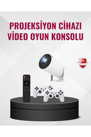 Kablosuz Mini Projeksiyon Cihazı Oyun Ve Film İçin Taşınabilir Ev Sineması