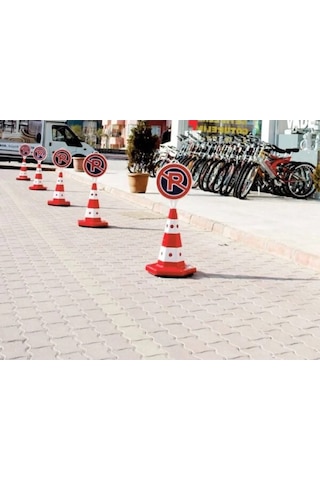 Trafik Kukası Kedi Gözlü Koni Reklam Konisi Ağırlıklı Trafik Konisi 52 Cm