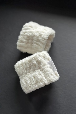 Welsoft Mikrofiber Bileklik Seti, Beyaz, 2'li Paket, Kadın Ve Erkek İçin, Makyaj Temizleme, Yüz Yıkama, Spor, Yoga Ve Spa Kullanımı Açık Sarı