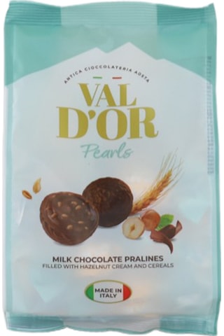 Val D Or Fındık Kremalı Ve Çıtır Gevrek Dolgulu Çikolata 250 Gr. 1 Yeşil Poşet