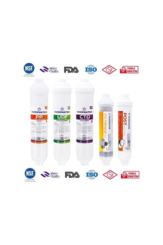 Kapalı Kasa Su Arıtma Cihazı 5'li Inline Filtresi Seti Aşamalı Membransız Set Fın50m Diğer