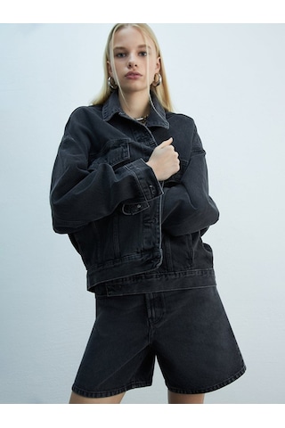 Ltb Celıa L Oversızed Jean Ceket 010096124316047 55799 Koyu Gri