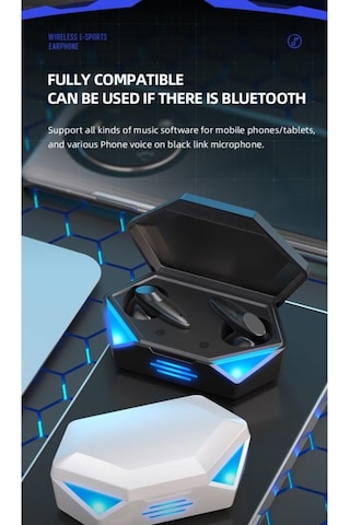 Blueinter G20 TWS Bluetooth 5.2 RGB Kulak İçi Oyuncu Kulaklığı