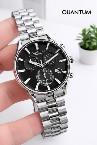 Quantum Sapphire Camlı İtalyan Bileklik Hediyeli 2 Yıl Garantili 10 Atm Erkek Kol Saati 1193.350 Gümüş