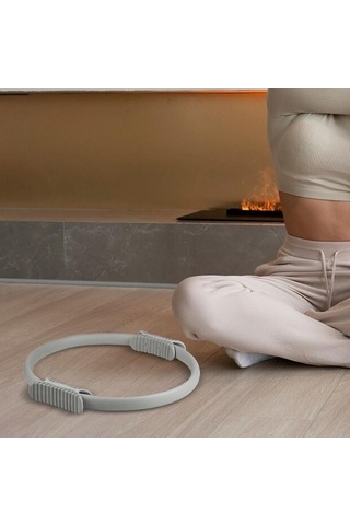 Ganzhoushop Uyluk Suntek Ring Kolay Pilates İç Gri Gri Esnek Egzersiz Circle Zm Gri
