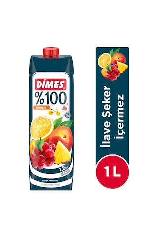 Dimes %100 Karışık Meyve Suyu 1 Lt X 6 Adet