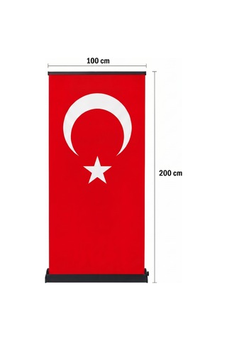 Türk Bayrağı Baskılı Pro Roll Up Banner 100x200cm Diğer