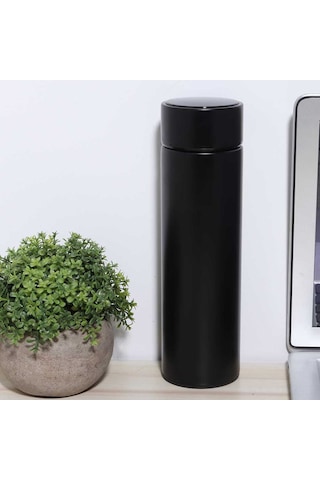 Aubyhe Siyah 500ml Led Akıllı Sıcaklık Gösteren Paslanmaz Çelik Vakum Isı Saklama Matara Diğer