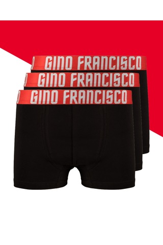 Gino Francisco Erkek Boxer 3'lü Paket Pamuklu Kırmızı Mood Serisi Premium Kutulu Set