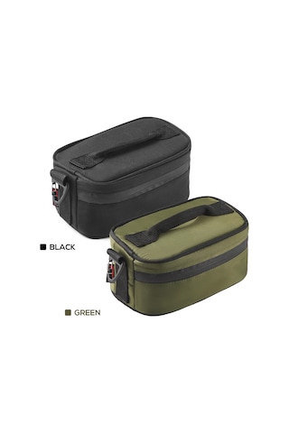 Symbee Siyah Isı Ve Soğuk Saklama Çantası - Poliester + Alüminyum Folyo İçli, Okul/iş/piknik İçin Taşınabilir Yemek Çantası 18x10x10 Cm Siyah