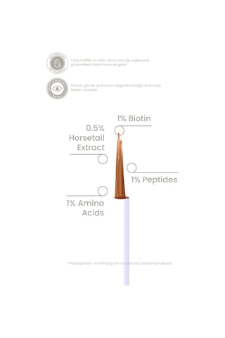 Cosmogenesis Labs Kaş Kirpik Güçlendirici Serum 3ml – Su Bazlı Besleyici Dolgunlaştırıcı Vegan (%1 Biotin- %1 Peptit)