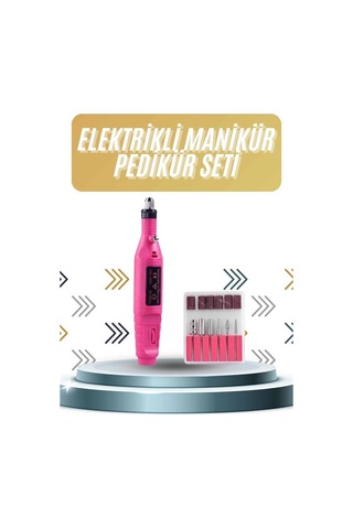 Elektrikli Manikür Pedikür Törpü Makinesi 12v, 3000-20000 Rpm, 6 Metal Uç Ve 6 Zımpara Bandı Mh-hs2296-3556