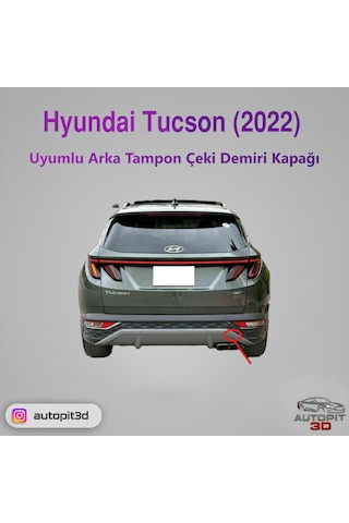 Hyundai Tucson 2022 Uyumlu Arka Tampon Çeki Demiri Kapağı