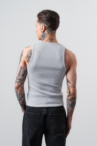 Respire Erkek Tank Top Atlet Gri