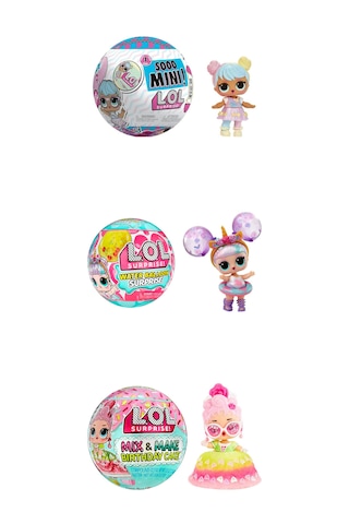 Lol 3'lü Su Balonu ,doğum Günü Pastası, Soo Mini Bebek Seti 3 Ade