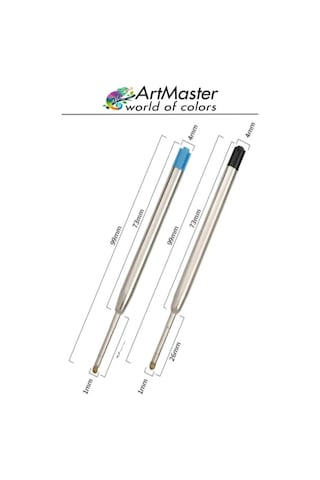 Tükenmez Kalem Yedeği Mavi 5 Adet Metal Tükenmez Kalem İçi Mavi Yedek Tükenmez Ofis Jel Kalem İçi Kalem İçi Okul Mavi