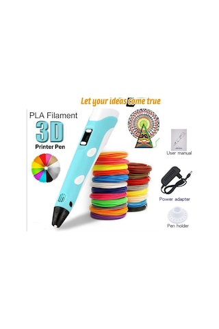 3d Kalem Yazıcı 3d Pen-2 Yeni Model 3 Boyutlu Yazıcı Kalem Seti Oled Ekranlı Adaptörlü