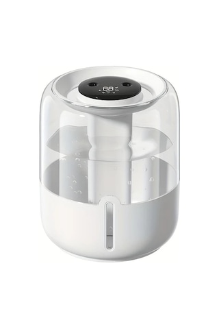Motion003 Beyaz 1 Adet Büyük Kapasiteli Usb Çift Püskürtmeli Hava Nemlendirici Tüm Mevsimler İçin İki Renk Seçenekli