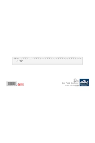 Hatas 0160 Geniş Plastik Büro Cetveli 30 CM