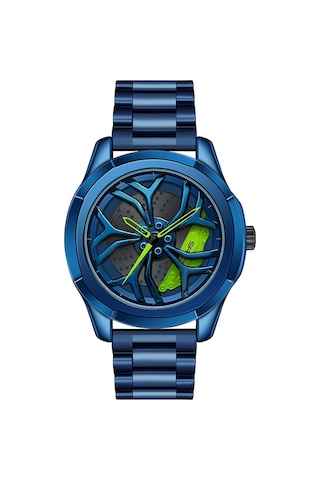 Sones Olevs 9967 Erkek Yıldızlı Gökyüzü Yüzlü Elmas Çerçeveli Kuvars Saat Siyah Çelik Kayış