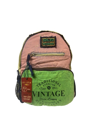Old Cotton Cargo Kaliteli Tek Bölmeli Vintage Disayn Günlük Gezi Okul Sırt Çantası North Dakato Bag Brand 30x43cm Pembe