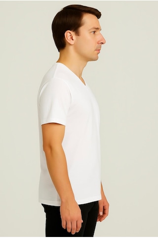 Axxel Erkek Beyaz Kısa Kollu-d804 Beyaz