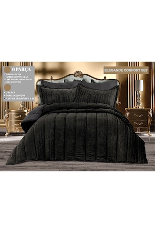 Goldroom Home Kadife Confort 3 Parça Çift Kişilik 230 240 Uyku Seti Krem