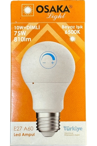 Osaka 10w 75w 6500k Beyaz Işık E27 Duylu Dim Edilebilir Led Ampul 8 Adet