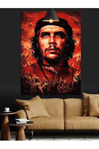 Che Guevara Ünlü Portresi Dekoratif Kanvas - Mdf Ahşap Tablo