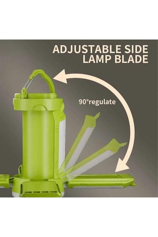 Bloomnest Taşınabilir Kamp Feneri, 4 Yapraklı Led, Usb Şarjlı, Kamp Çadır Lambası Asorti Çok Renkli