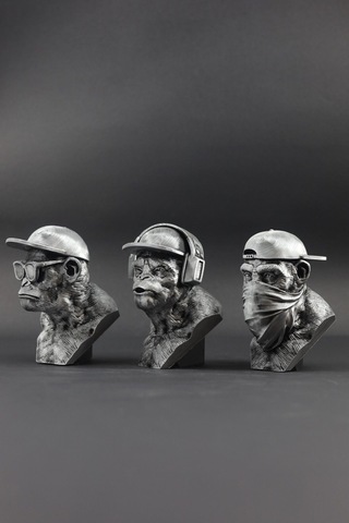 Üç Maymun - Figür / Büst - 12cm