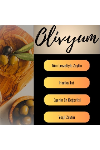 Olivyum Yeşil Zeytin Cam 500 ML