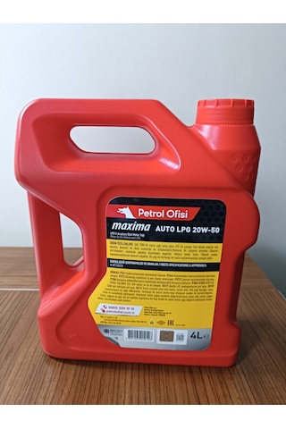 Petrol Ofisi Maxima Auto Lpg 20W-50 Motor Yağı 4 L