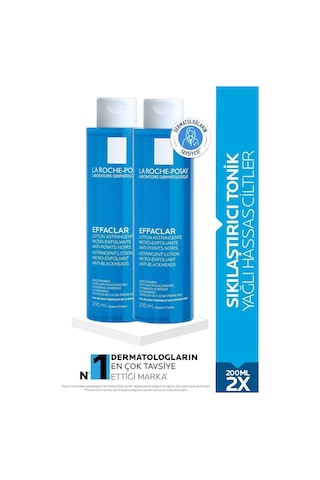 Effaclar Tonik Yağlı/akneye Eğilim Gösteren Ciltler Gözenek Sıkılaştırıcı 200ml X2