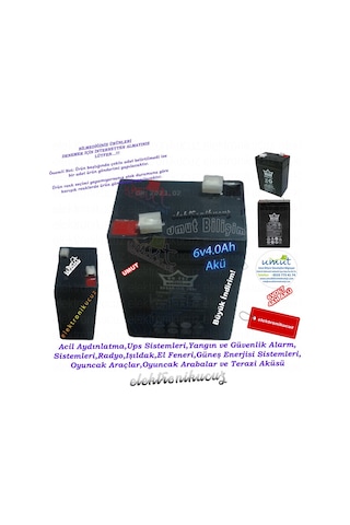 6 volt akü 6v 4ah akü 6 volt 4 amper ışıldak aküsü stoktan 6V4AH
