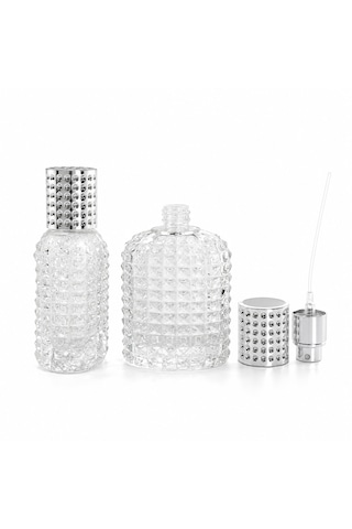 20 Adet 50 Ml Oval Noktalı Kıristal Boş Parfüm Şişesi