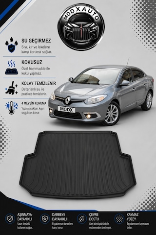 Renault Fluence 2012 Model Araca Özel Bagaj Havuzu Premium A+