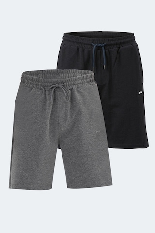 Slazenger Kallıe 2 Li Set Erkek Şort Lacivert - Koyu Gri